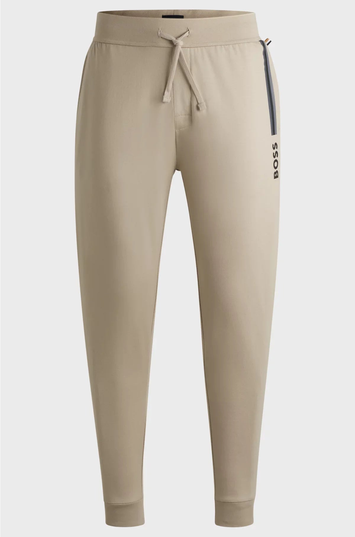 DRAWCORD TRACKSUIT BOTTOMS IN COTTON TERRY WITH LOGO PRINT