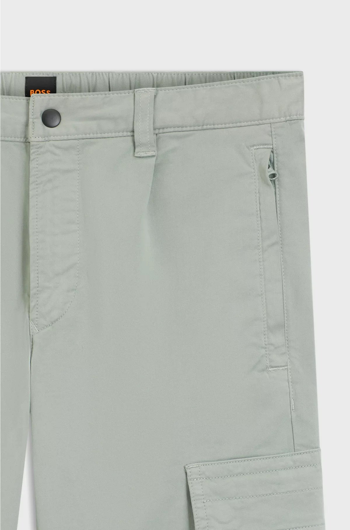 CARGO TROUSERS IN STRETCH-COTTON SATIN