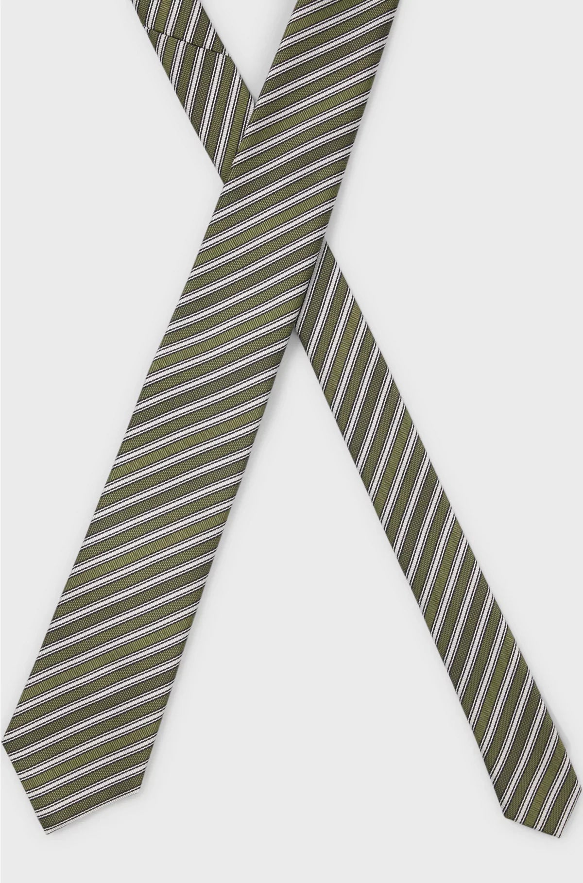 DIAGONAL-STRIPE TIE IN ITALIAN SILK JACQUARD