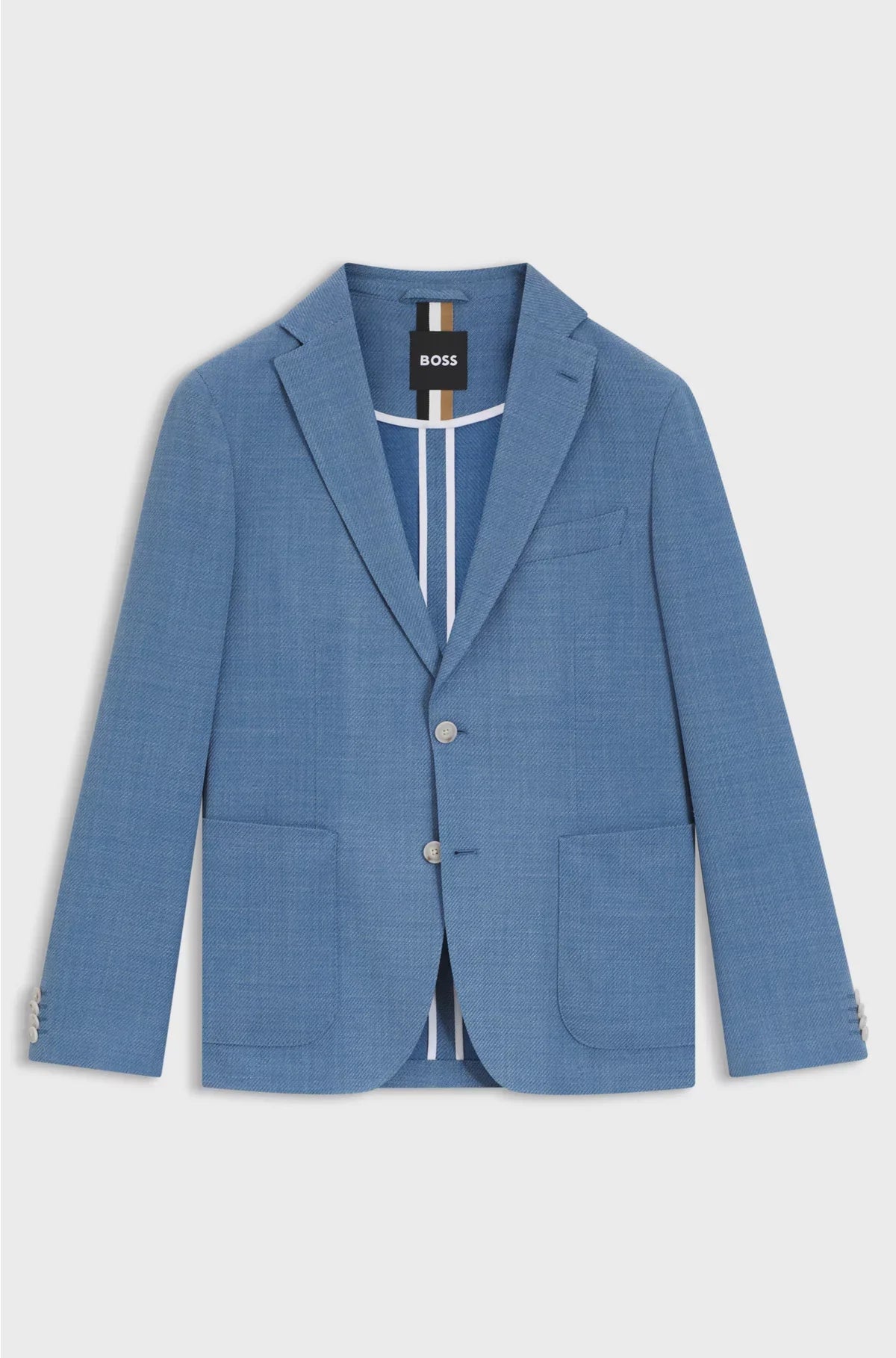 SLIM-FIT BLAZER INMICRO-PATTERNED COMFORT-STRETCH CLOTH