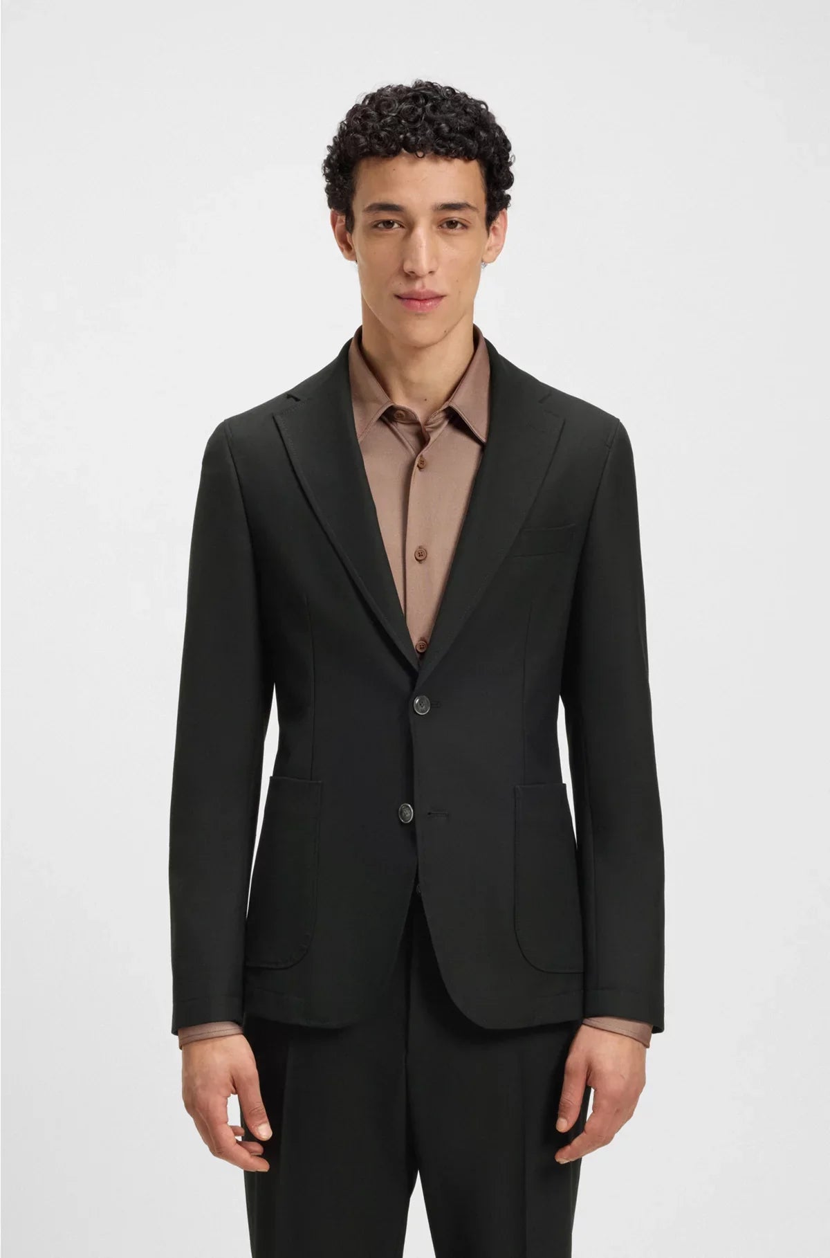 SLIM-FIT JACKET IN MACHINE-WASHABLE STRETCH FABRIC