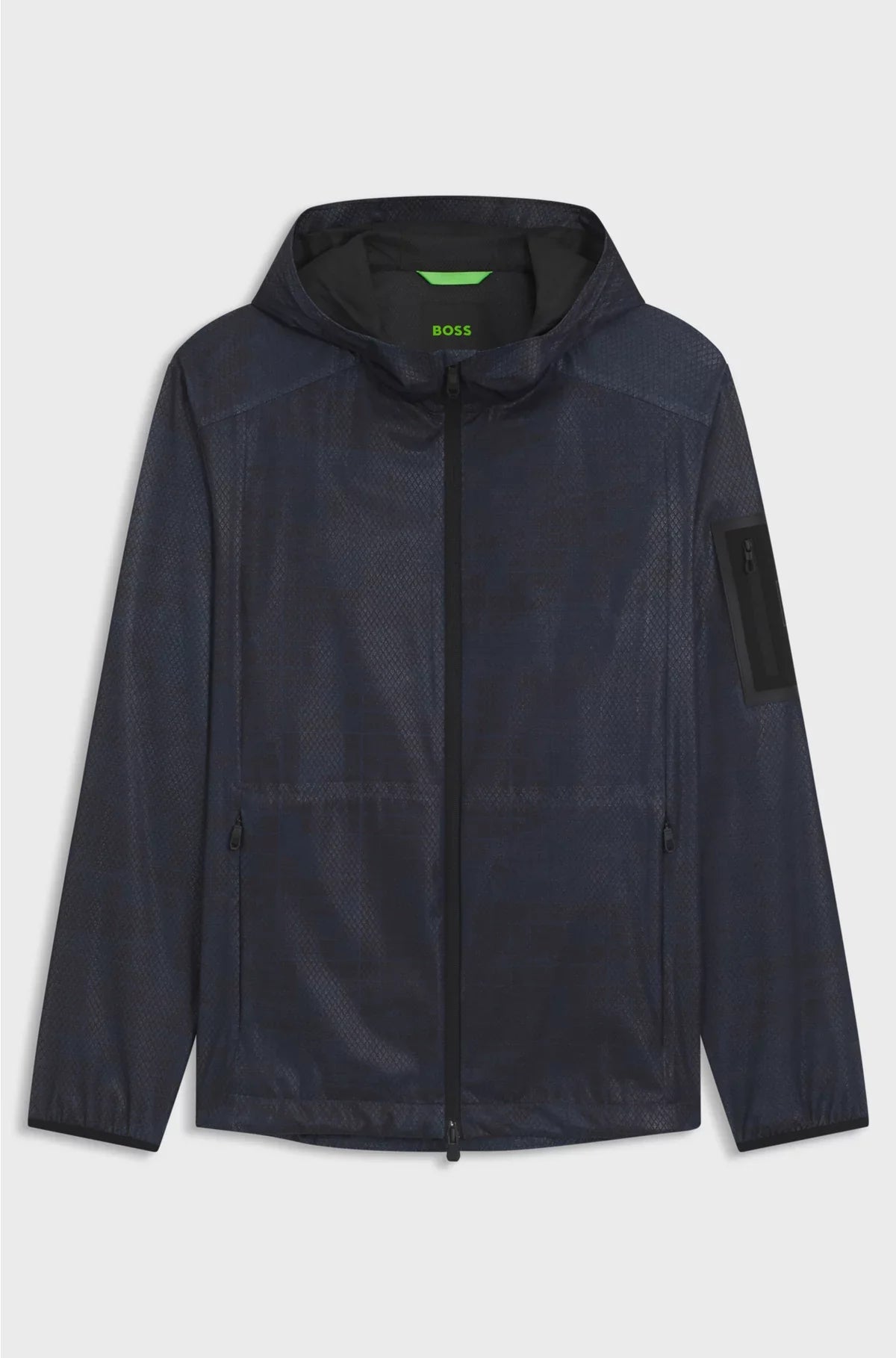 PARKA CON CAPPUCCIO ATTIVO CON STAMPA ALL-OVER