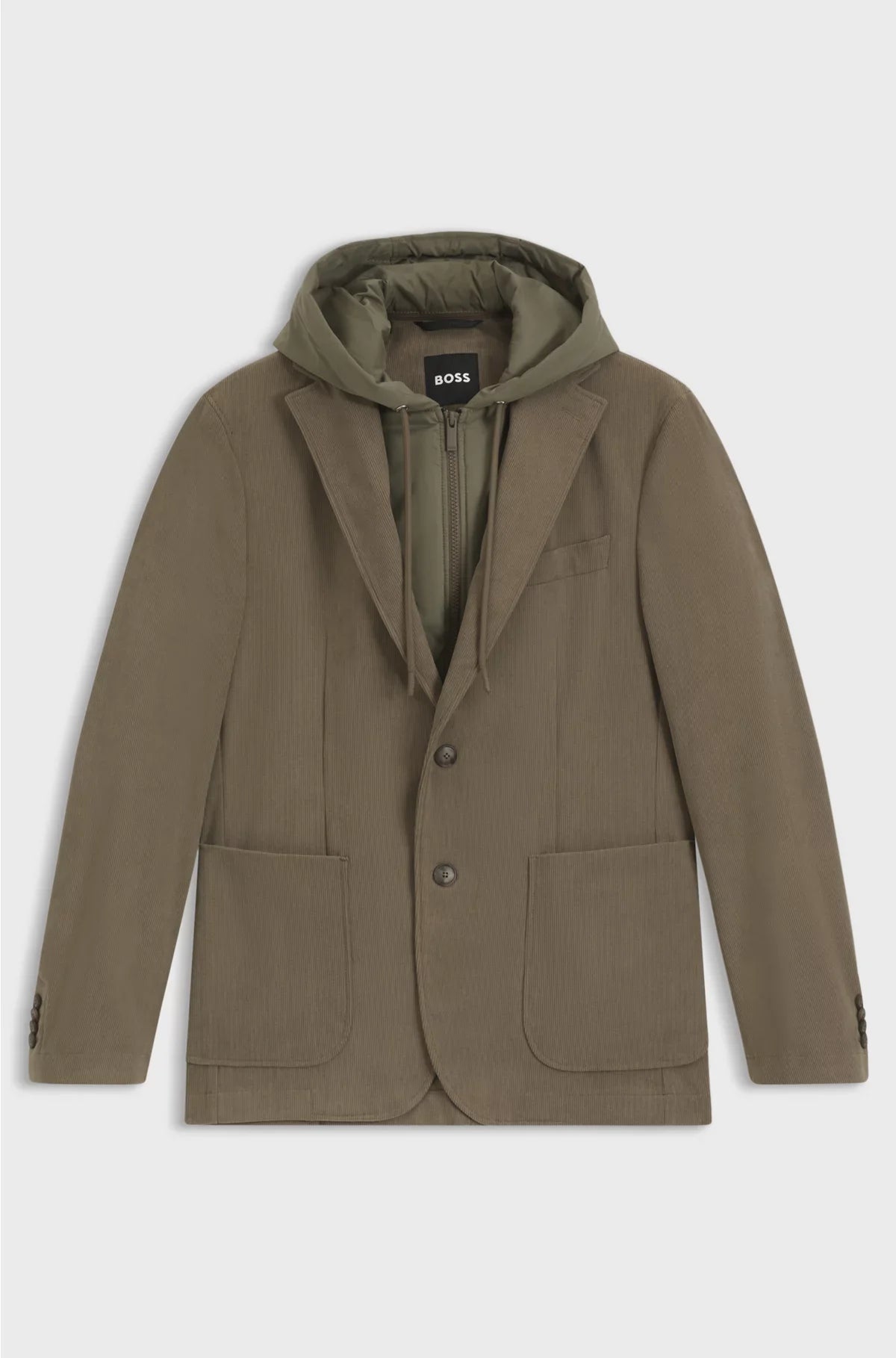 SLIM-FIT JACKET WITH INTEGRATED HOODIE
