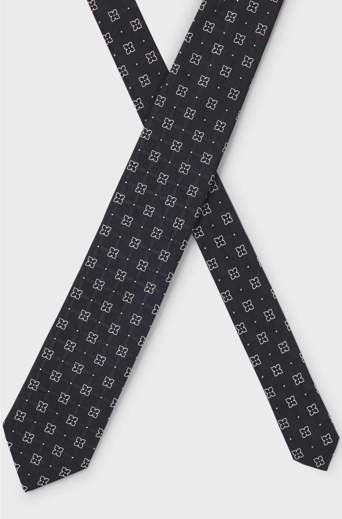 SILK-BLEND TIE WITH PATTERN