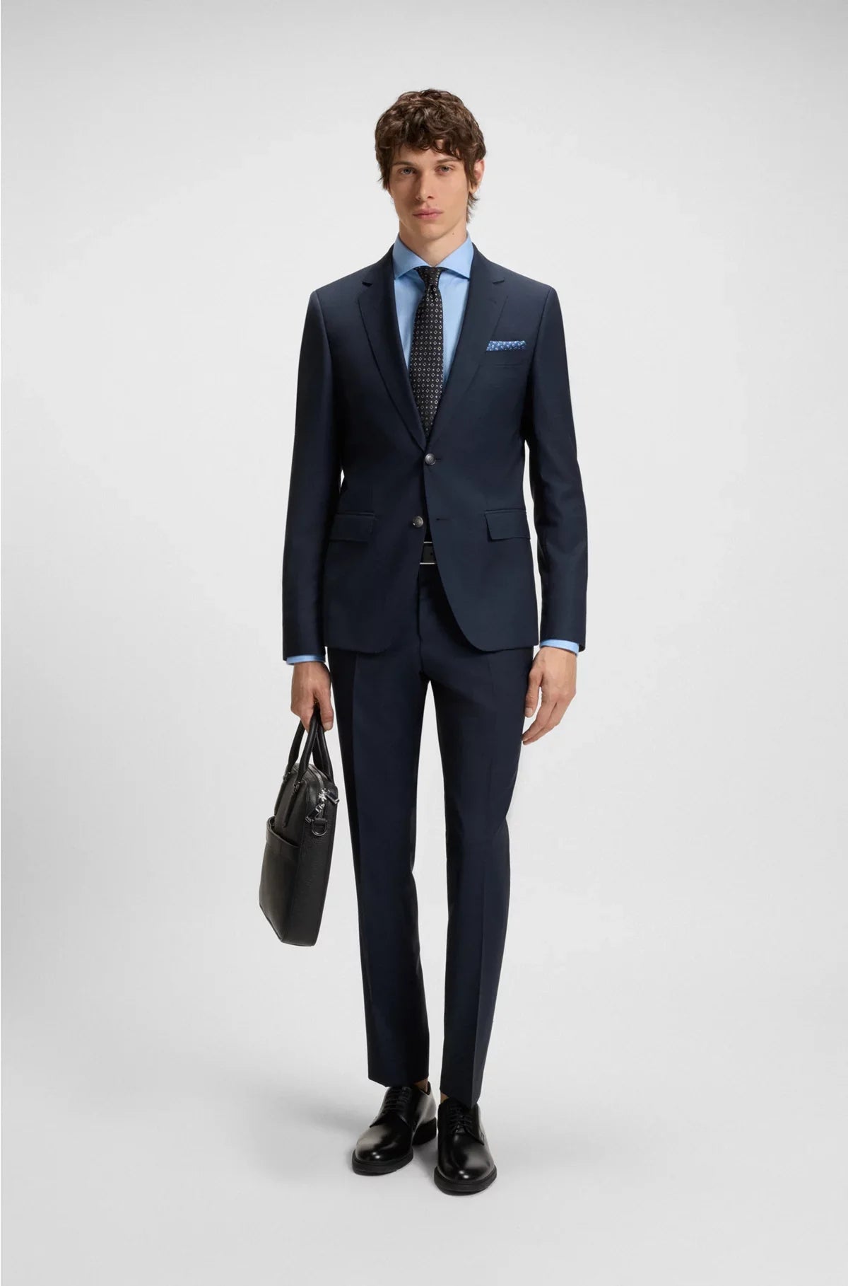 ABITO SLIM FIT IN PURA LANA VERGINE MICROFANTASIA