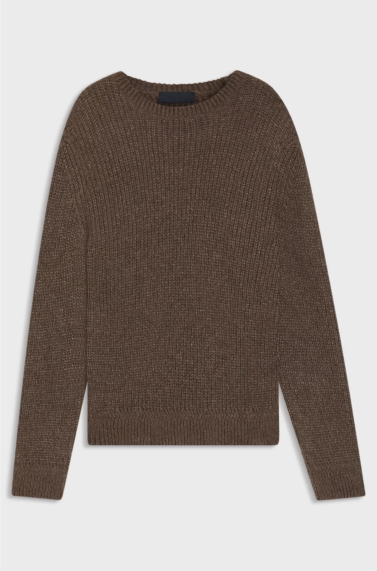 KNITTED SWEATER WITH MOULINE RIB