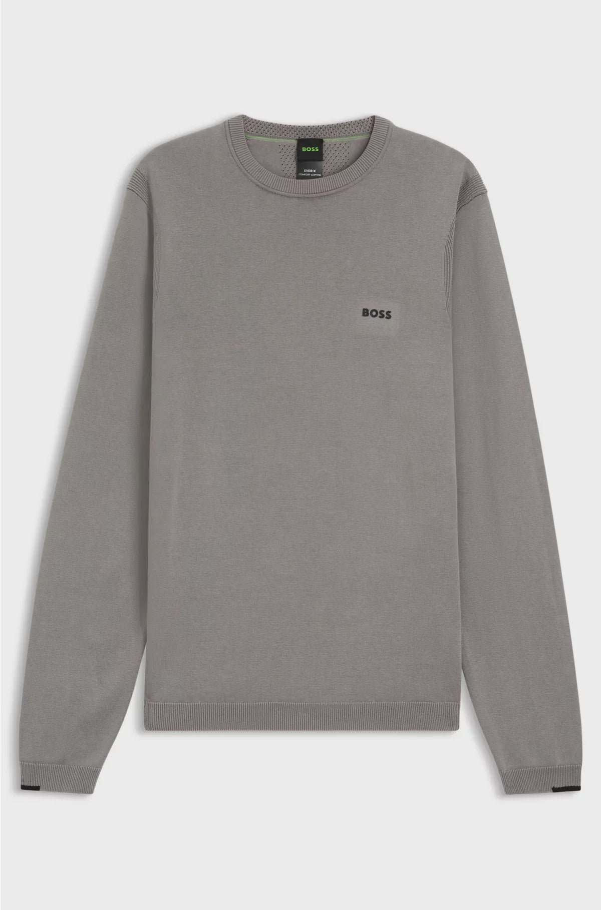 COTTON SWEATER WITH CONTRAST LOGO