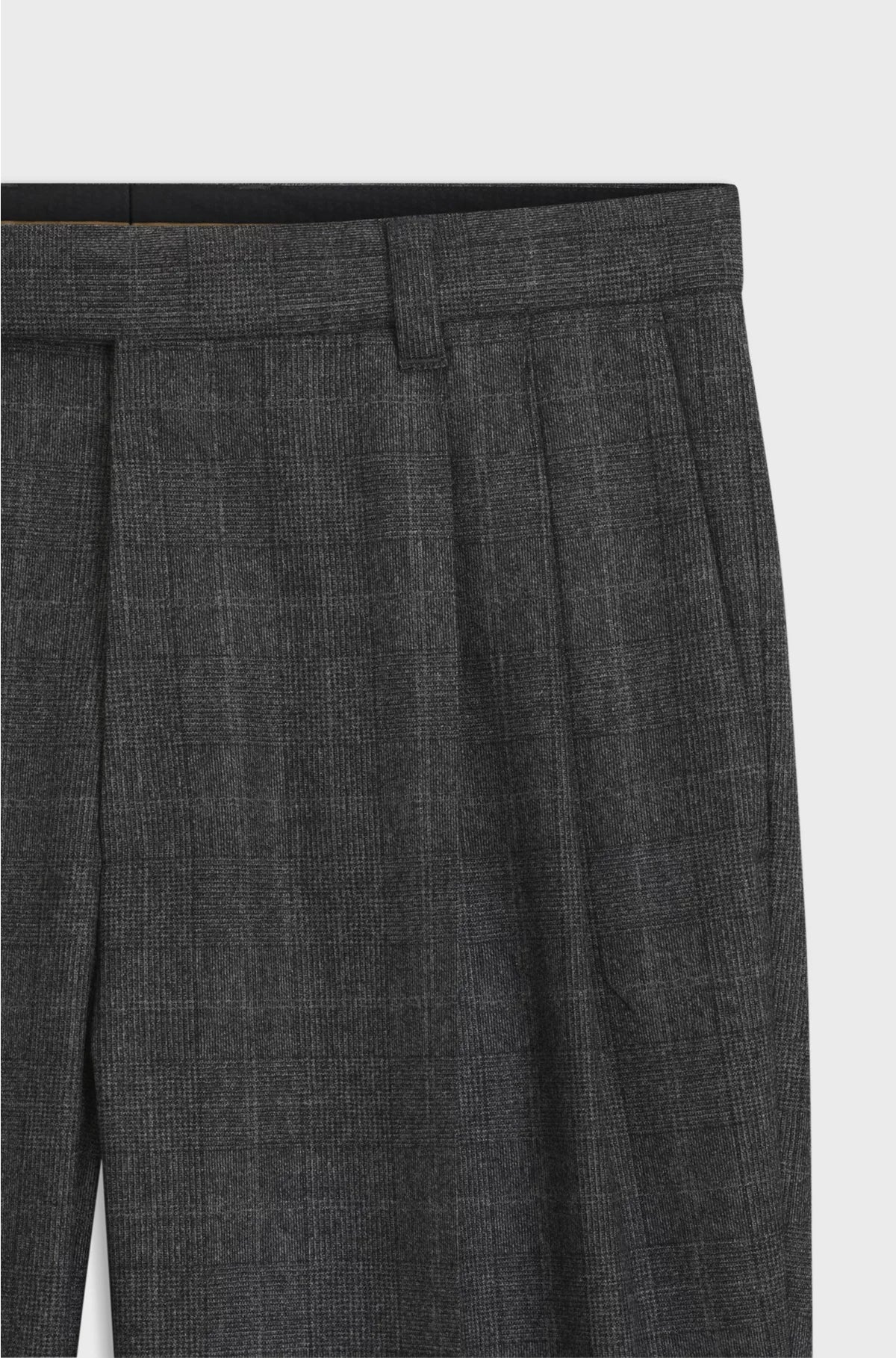 RELAXED-FIT TROUSERS IN CHECKED STRETCH WOOL