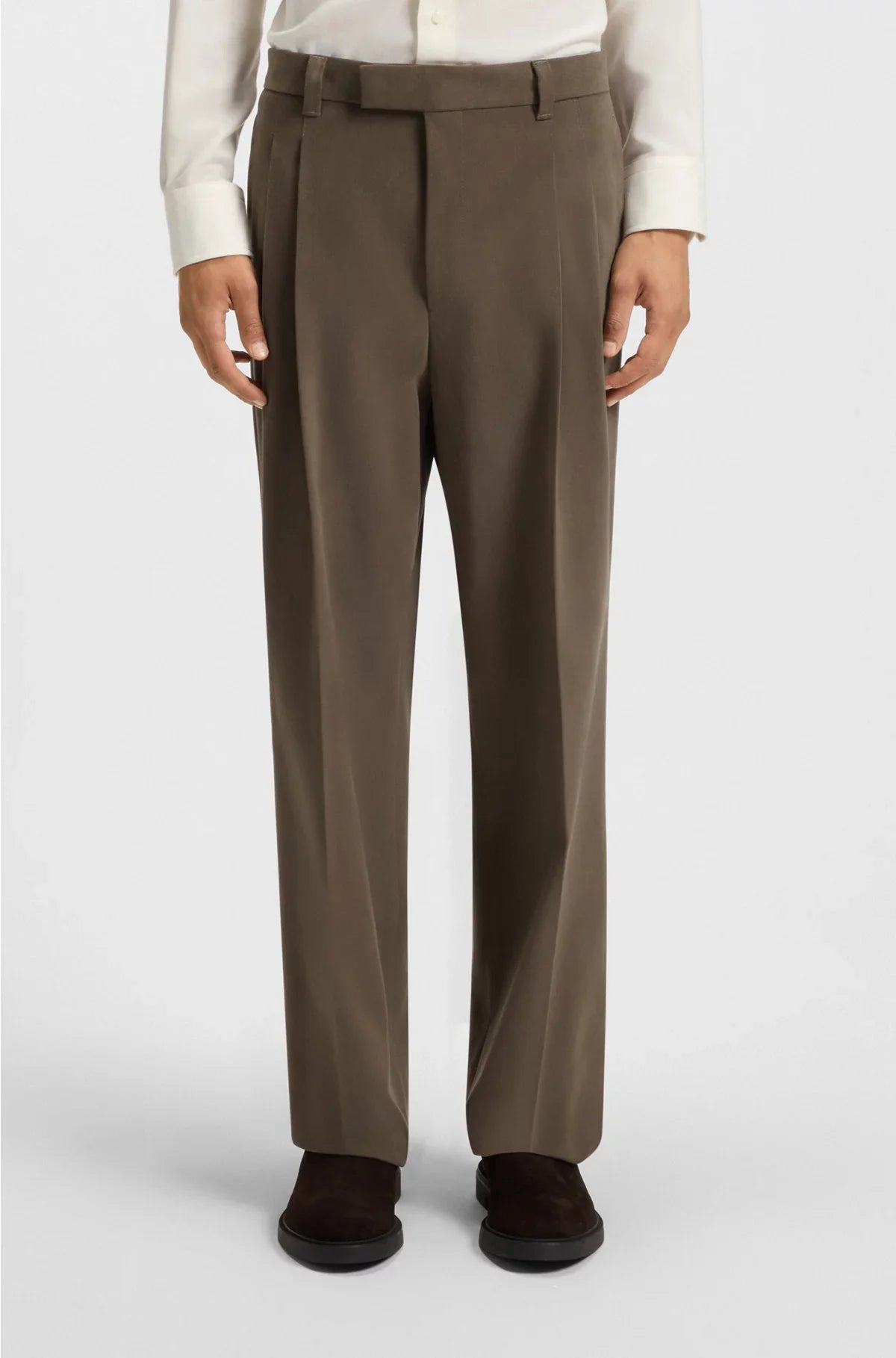 PANTALONI COMODI IN COTONE ELASTICIZZATO MERCERIZZATO