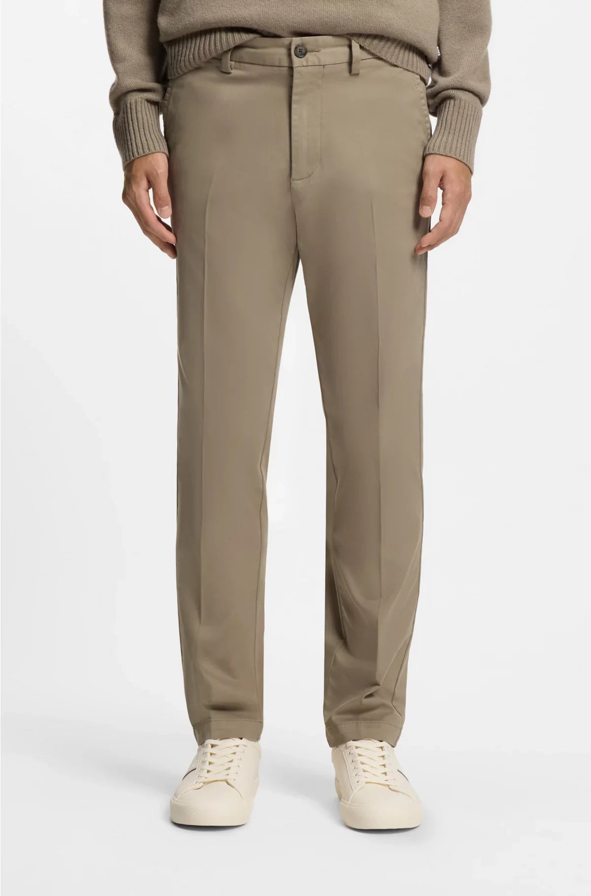 SLIM-FIT TROUSERS IN STRETCH-COTTON TWILL