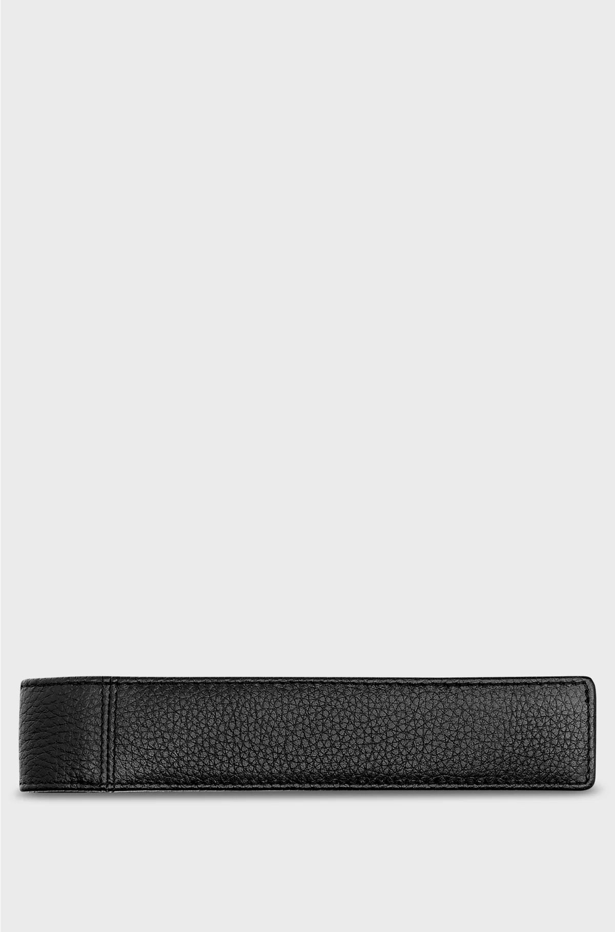 GRAINED-LEATHER PEN POUCH IN BLACK