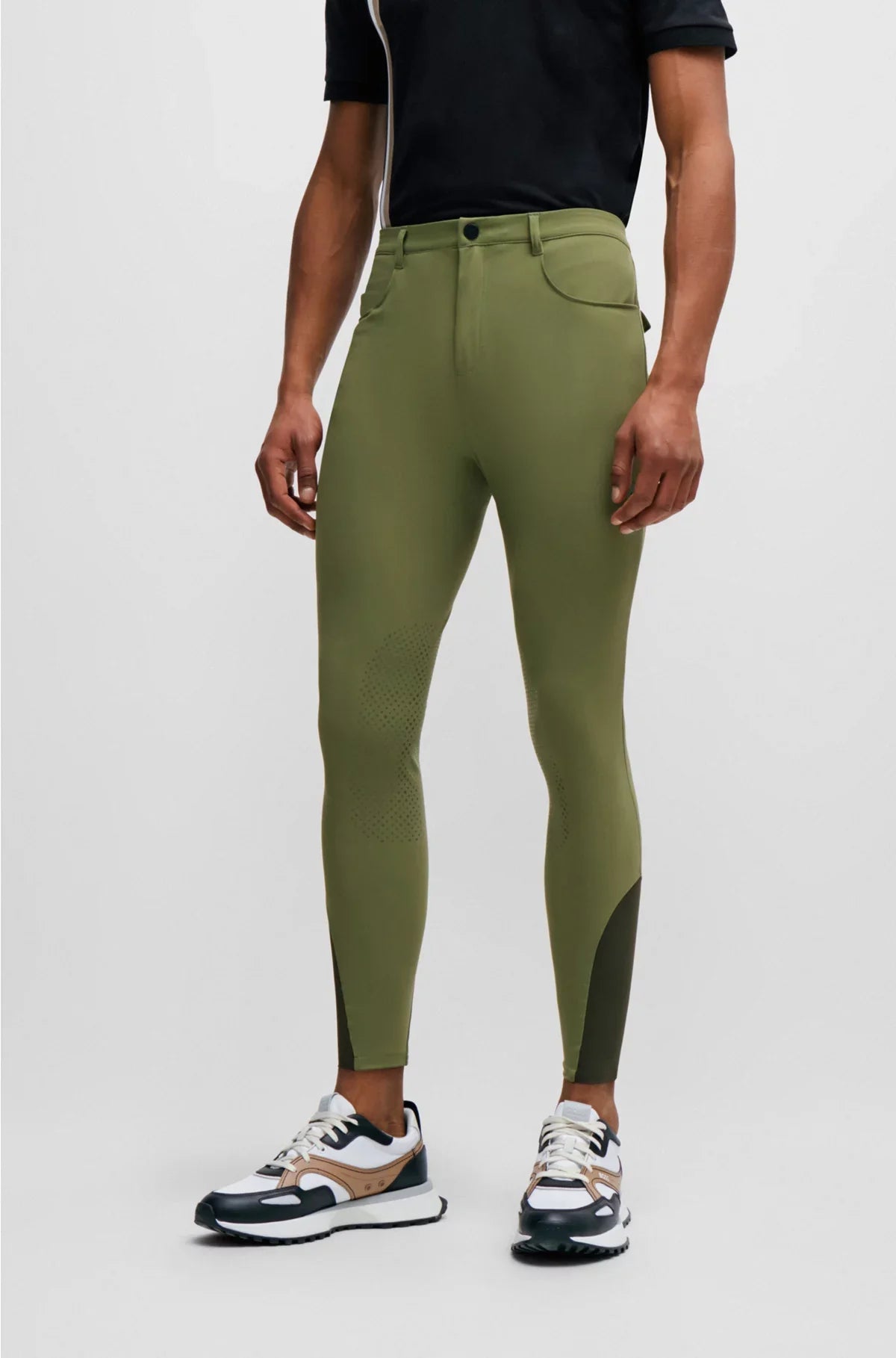 PANTALONI DA EQUITAZIONE CON GRIP AL GINOCCHIO