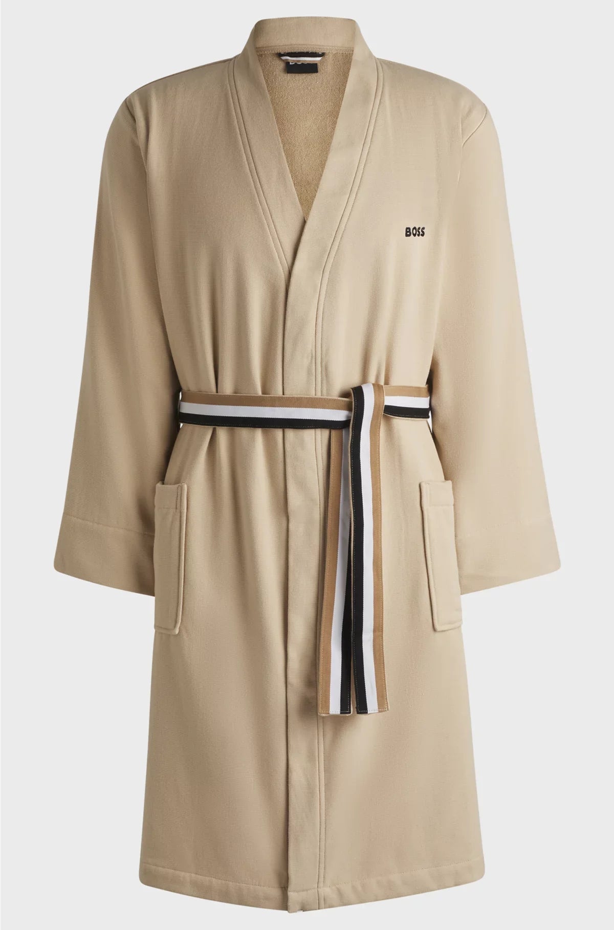 COTTON-TERRY DRESSING GOWN WITH QUICK-DRY INNER