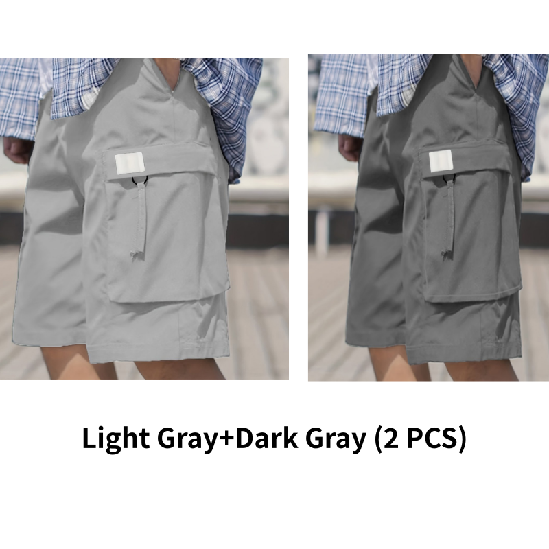 Men's Casual Cargo Shorts with Elastic Waist