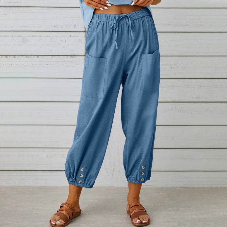 💎 Pantaloni ampi da donna in cotone e lino Estate 2026 – Traspiranti, Anti-piega e Vestibilità rilassata 🍃