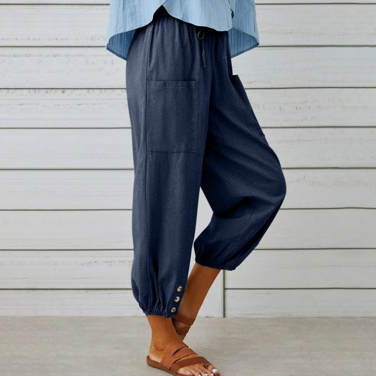 💎 Pantaloni ampi da donna in cotone e lino Estate 2026 – Traspiranti, Anti-piega e Vestibilità rilassata 🍃