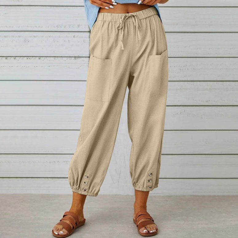 💎 Pantaloni ampi da donna in cotone e lino Estate 2026 – Traspiranti, Anti-piega e Vestibilità rilassata 🍃