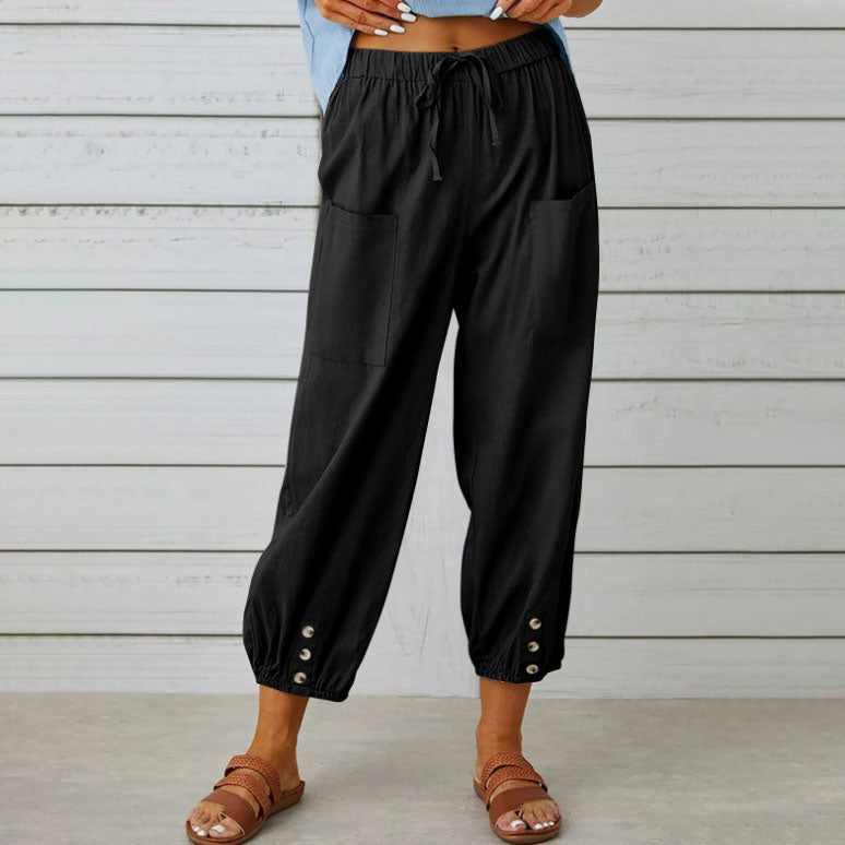 💎 Pantaloni ampi da donna in cotone e lino Estate 2026 – Traspiranti, Anti-piega e Vestibilità rilassata 🍃