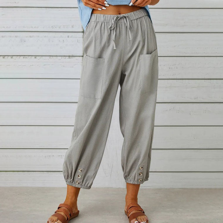💎 Pantaloni ampi da donna in cotone e lino Estate 2026 – Traspiranti, Anti-piega e Vestibilità rilassata 🍃