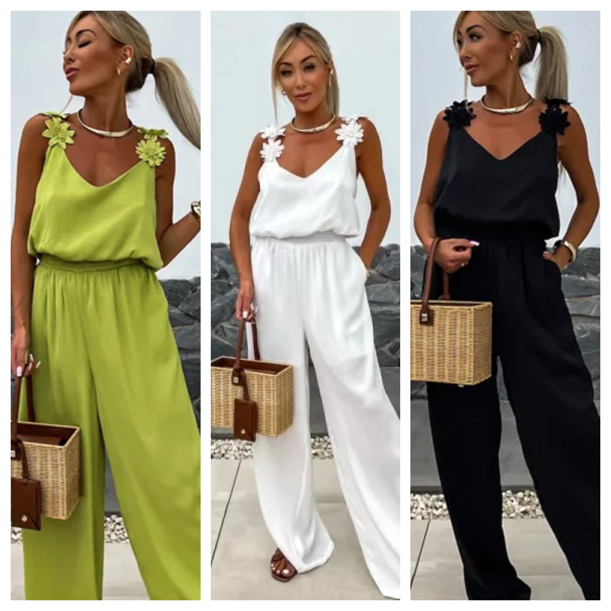 🔥Women's Sleeveless Wide Leg Jumpsuit