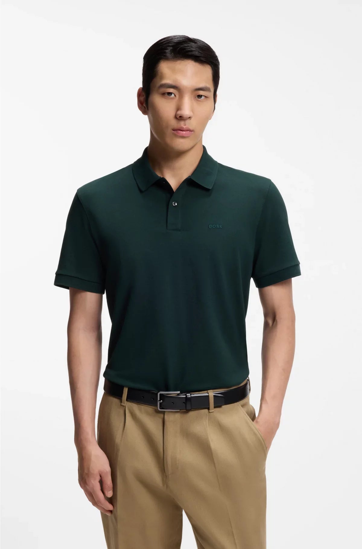 PALLAS POLO SHIRT IN COTTON PIQUE WITH LOGO DETAILS