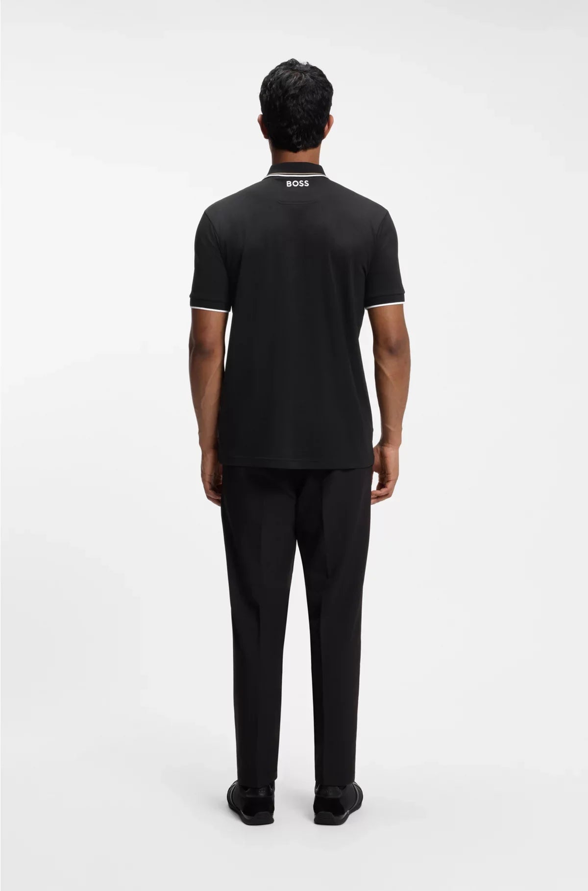 PADDY COTTON-BLEND POLO SHIRT WITH CONTRAST LOGOS