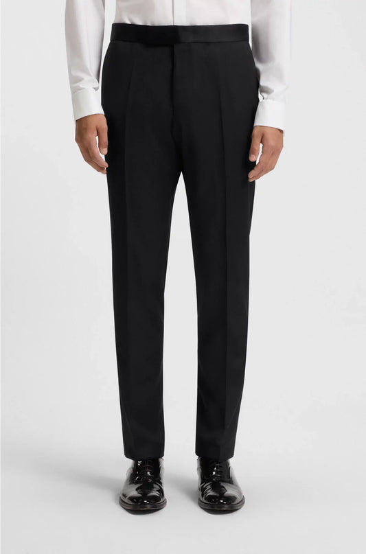 SLIM-FIT TUXEDO TROUSERS IN VIRGIN-WOOL SERGE