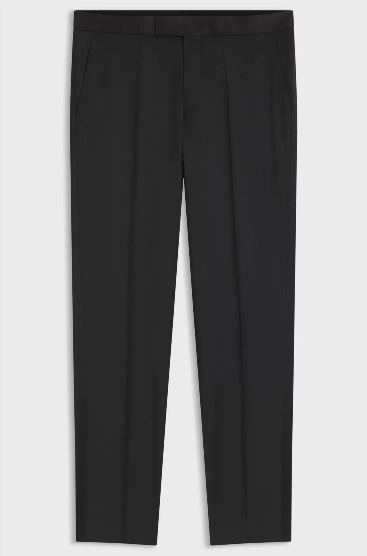 REGULAR-FIT TUXEDO TROUSERS IN VIRGIN-WOOL SERGE
