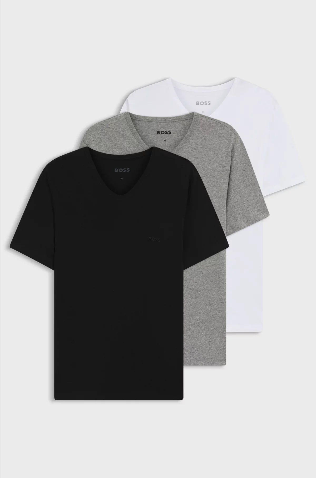 THREE-PACK OF V-NECK UNDERWEAR T-SHIRTS IN COTTON