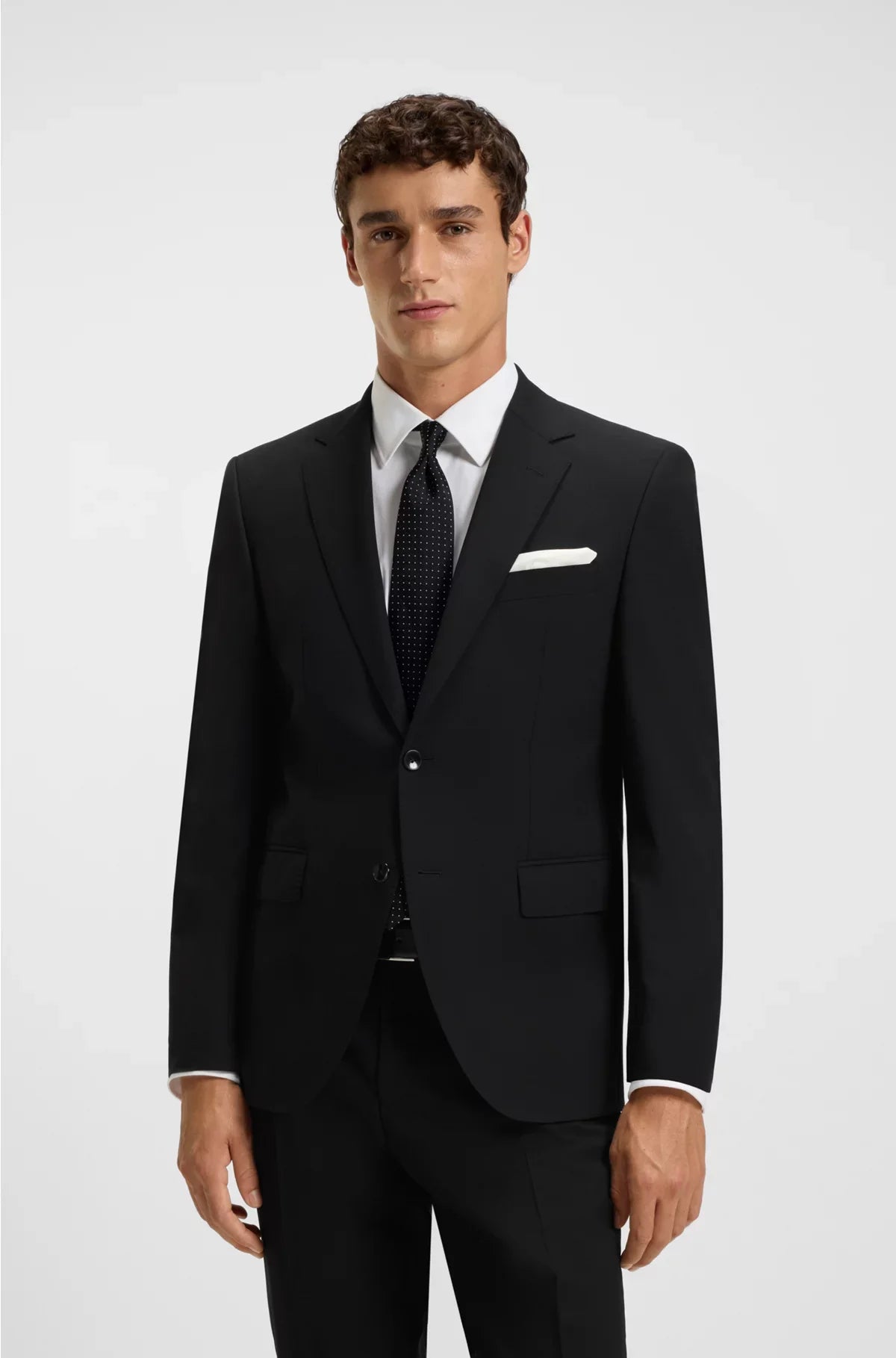 Giacca da abito regular fit in lana vergine stretch