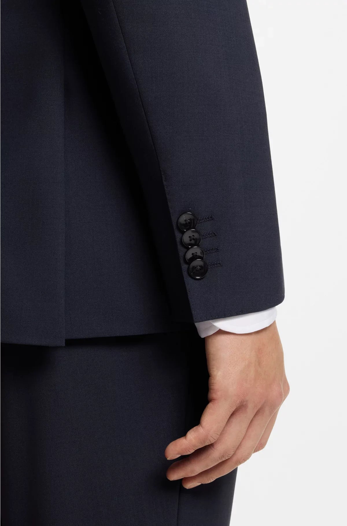 Giacca da abito regular fit in lana vergine stretch