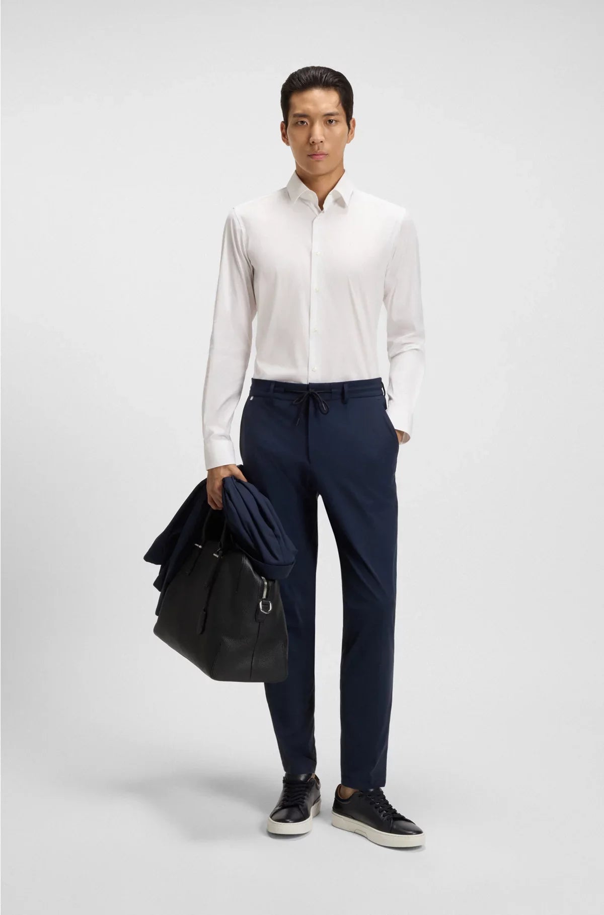 EXTRA-SLIM-FIT SHIRT IN EASY-IRON COTTON-BLEND POPLIN