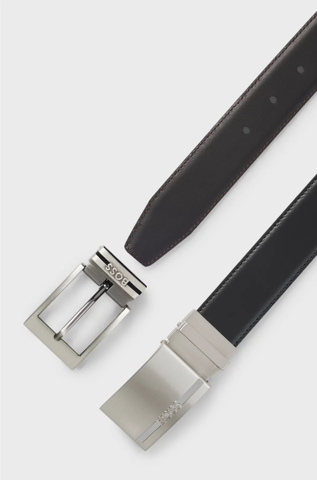 REVERSIBLE BELT IN ITALIAN LEATHER WITH INTERCHANGEABLE BUCKLES