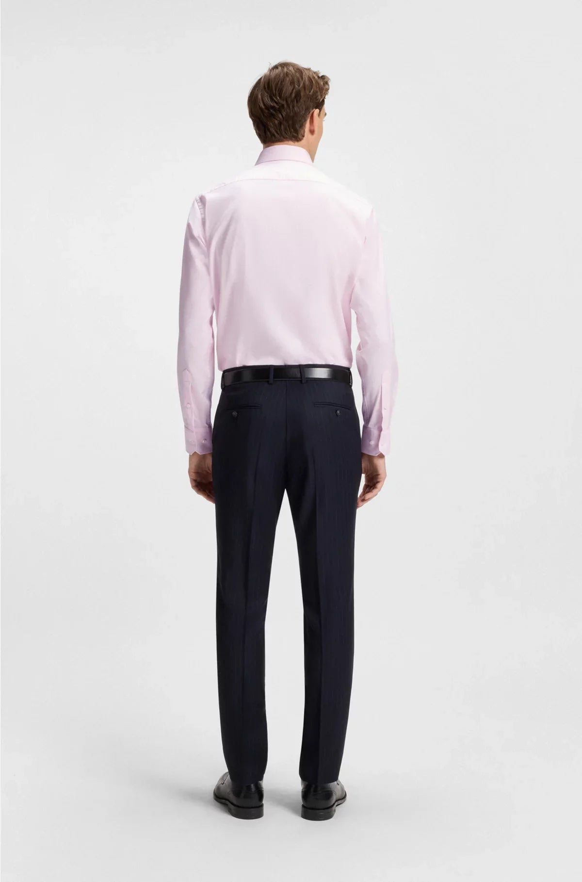 REGULAR-FIT SHIRT IN EASY-IRON STRUCTURED STRETCH COTTON