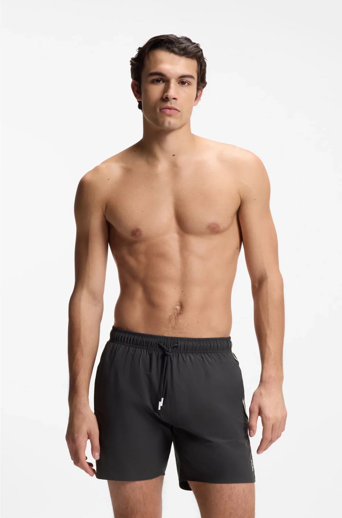 COSTUME DA BAGNO CON FASCIA DISTINTIVA E LOGO