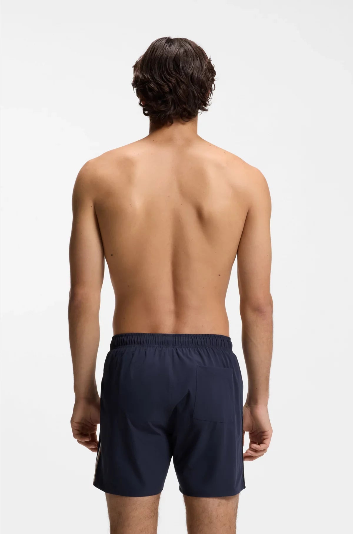 COSTUME DA BAGNO CON FASCIA DISTINTIVA E LOGO