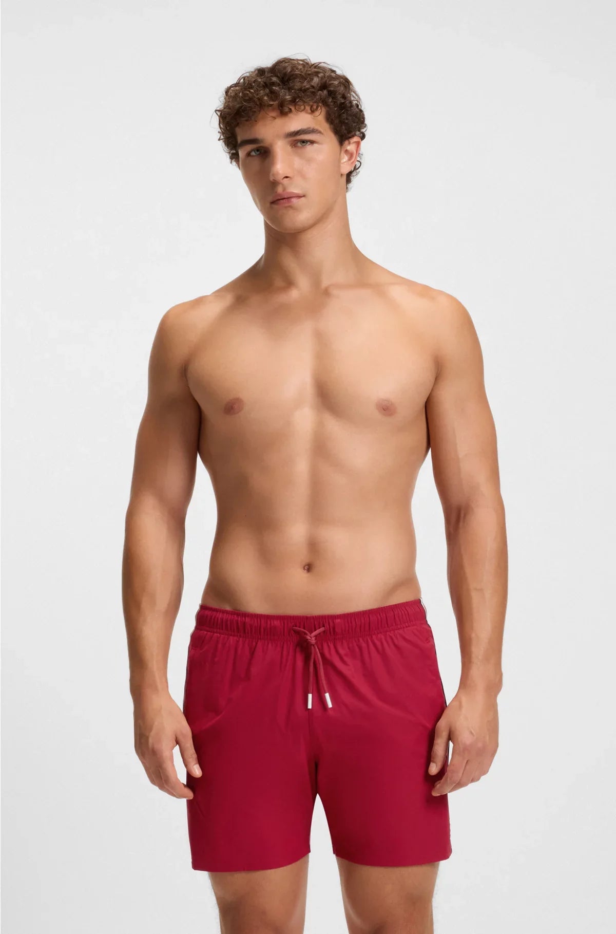 COSTUME DA BAGNO CON FASCIA DISTINTIVA E LOGO