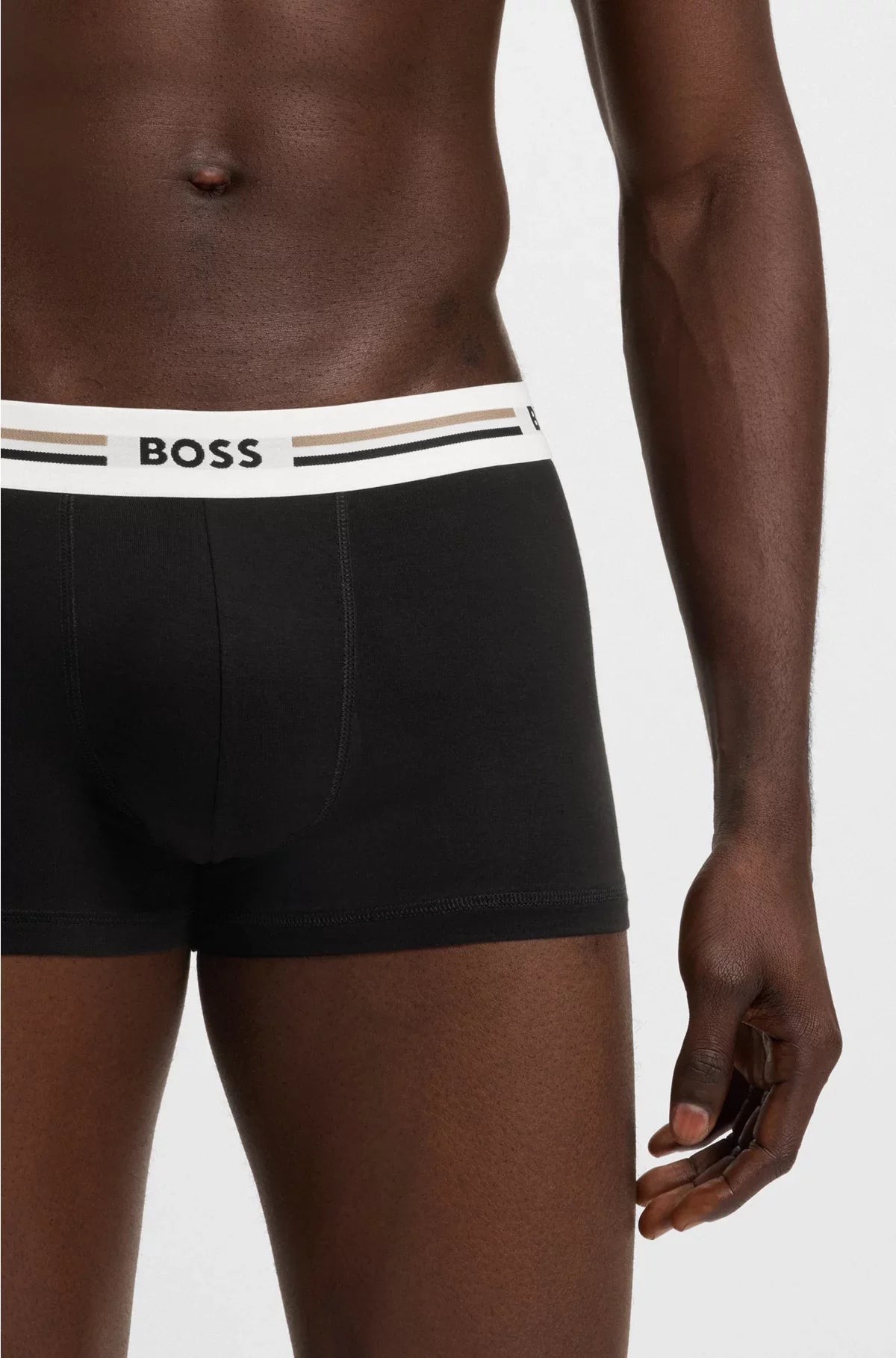 THREE-PACK OF TRUNKS WITH LOGO AND STRIPE WAISTBANDS