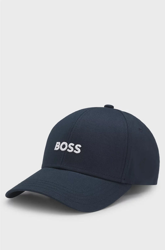CAPPELLO IN GABARDINE DI COTONE CON LOGO RICAMATO