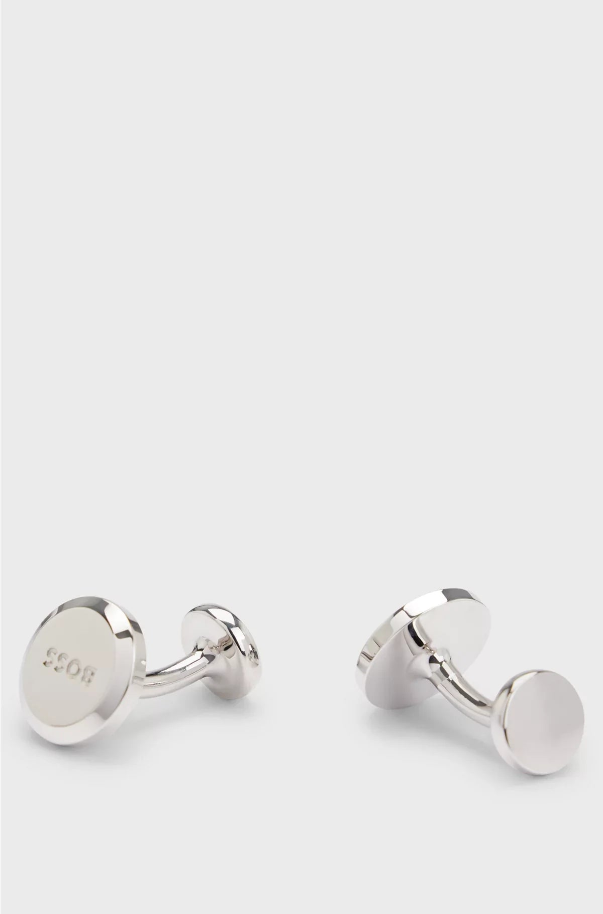 GEMELLI ROTONDI IN OTTONE LUCIDO CON LOGO INCISO