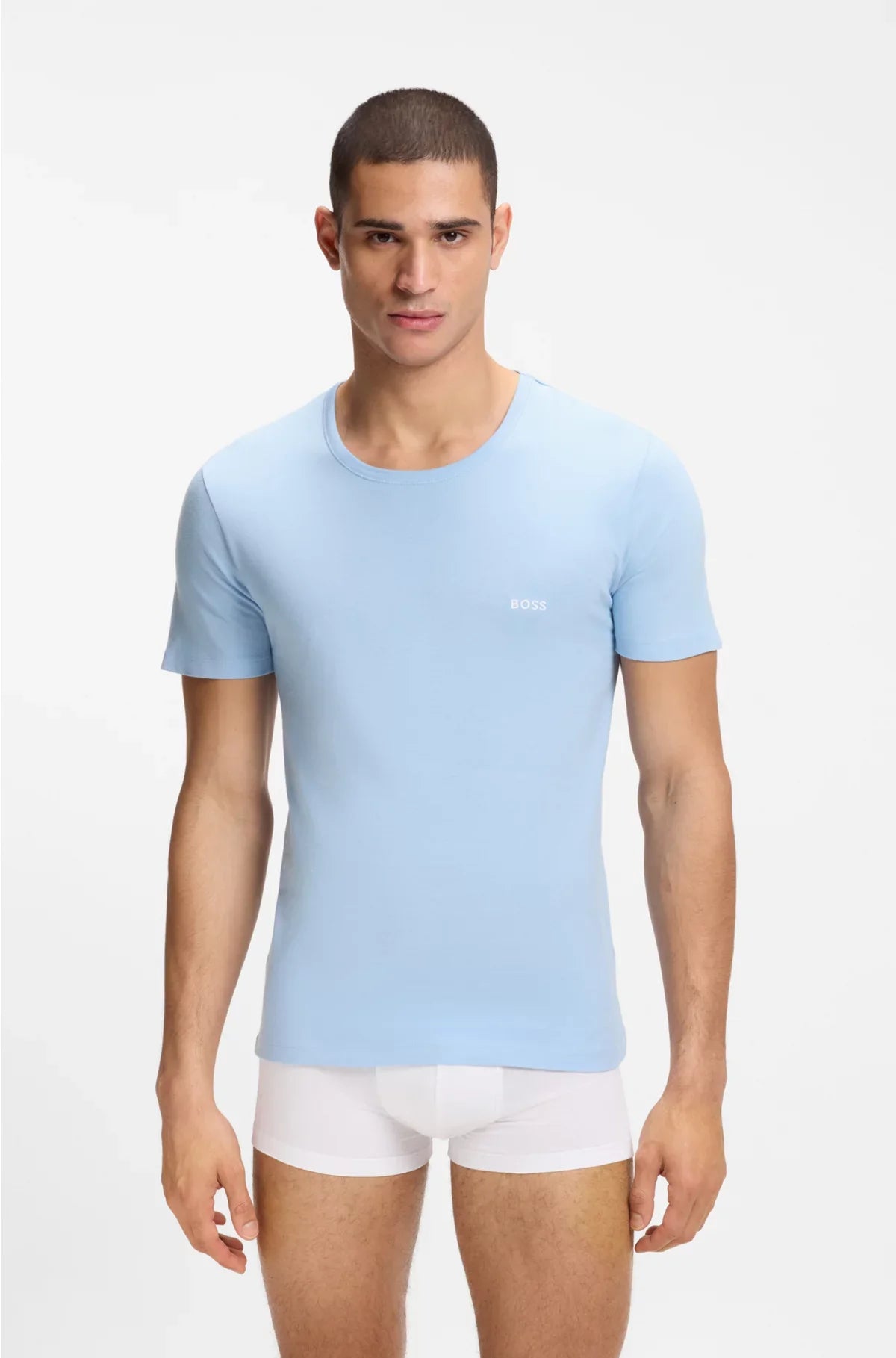 THREE-PACK OF LOGO UNDERWEAR T-SHIRTS IN COTTON JERSEY