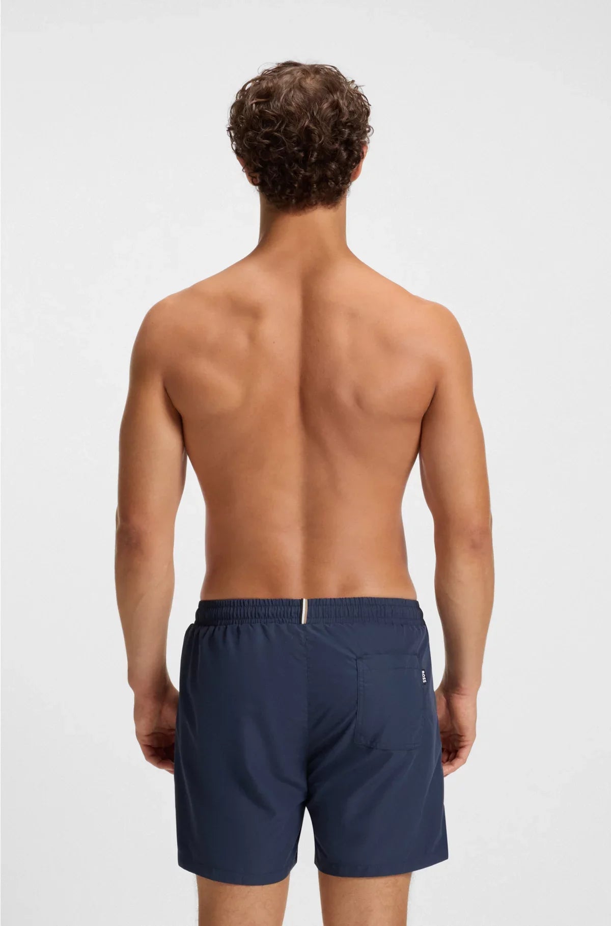 SWIM SHORTS WITH STRIPE AND LOGO