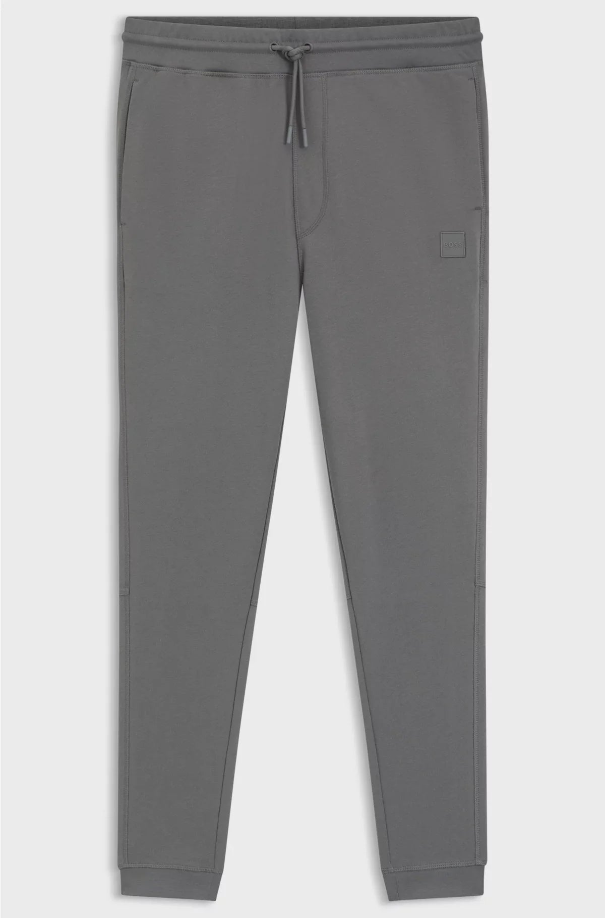 COTTON-TERRY TRACKSUIT BOTTOMS WITH LOGO PATCH
