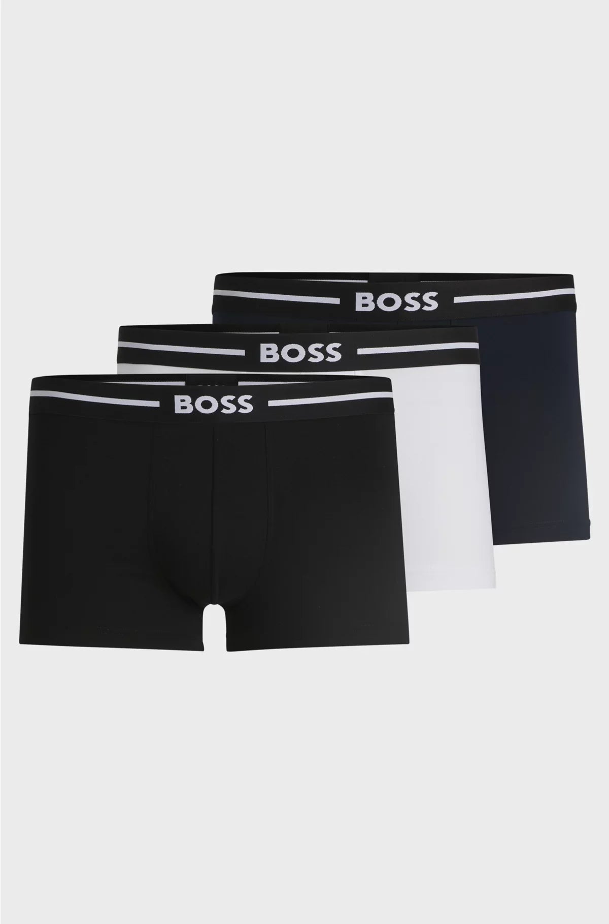 THREE-PACK OF STRETCH-COTTON TRUNKS WITH LOGO WAISTBANDS