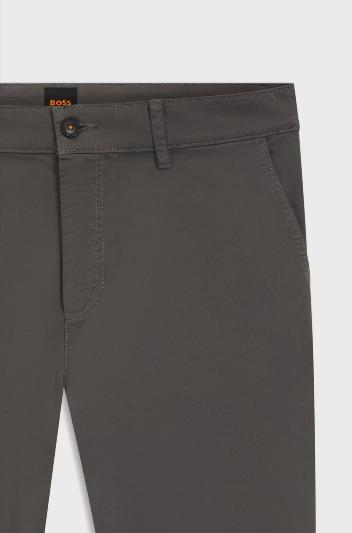 CHINO A VITA SFUMATA IN RASO DI COTONE STRETCH