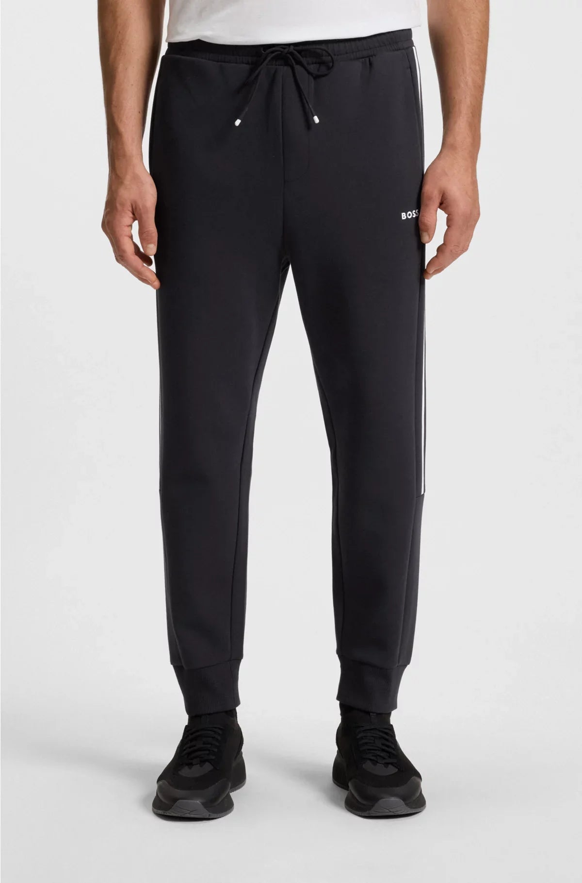 PANTALONI DELLA TUTA IN COTONE STRETCH CON INSERTO A RIGHE