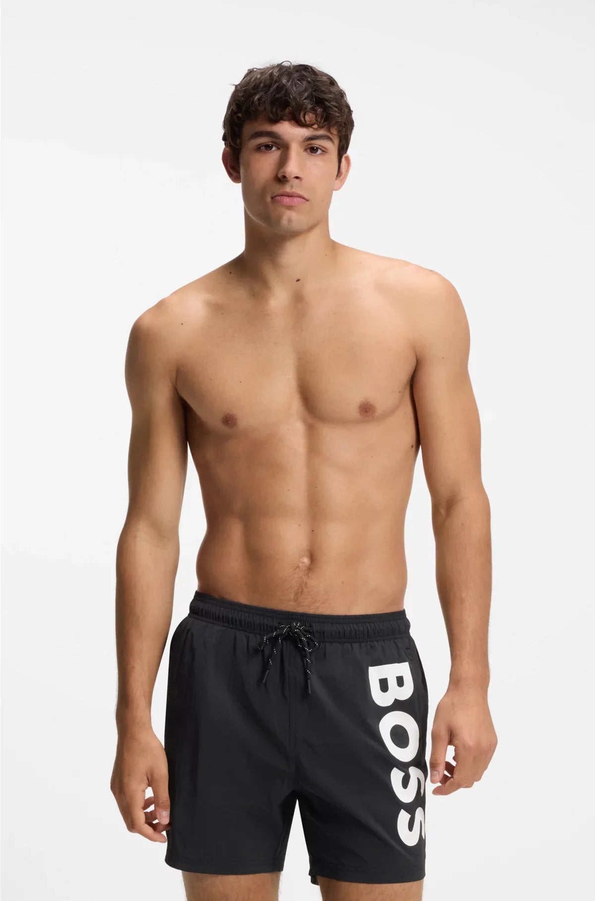 COSTUME DA BAGNO CON STAMPA LOGO VERTICALE