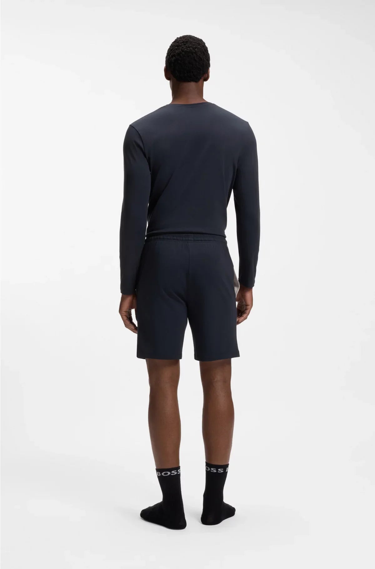 LOGO-EMBROIDERED SHORTS IN STRETCH-COTTON JERSEY