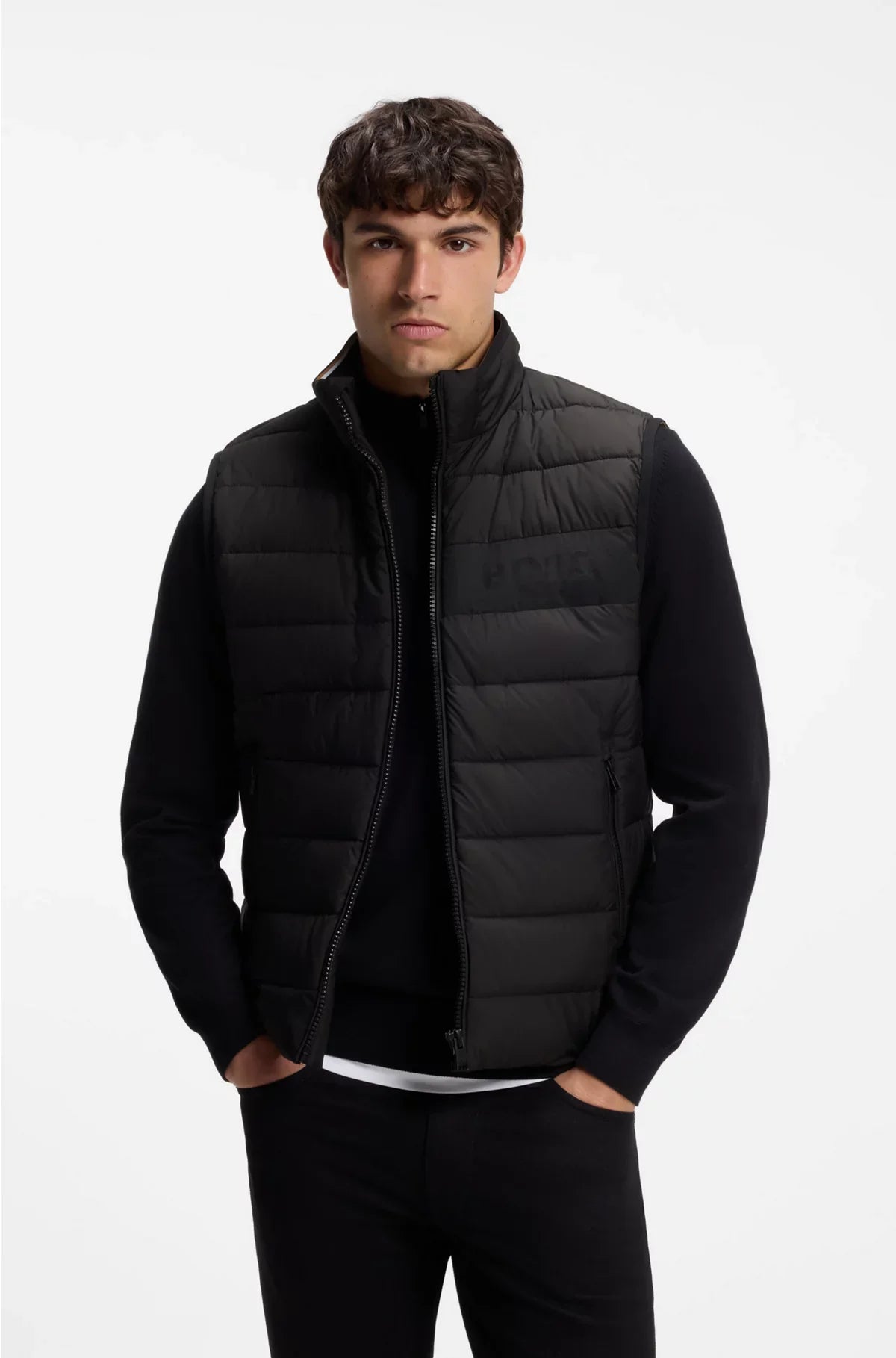 GILET IDROREPELLENTE CON LOGO TONO SU TONO
