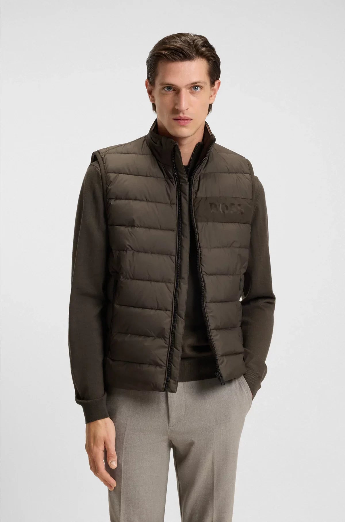 GILET IDROREPELLENTE CON LOGO TONO SU TONO